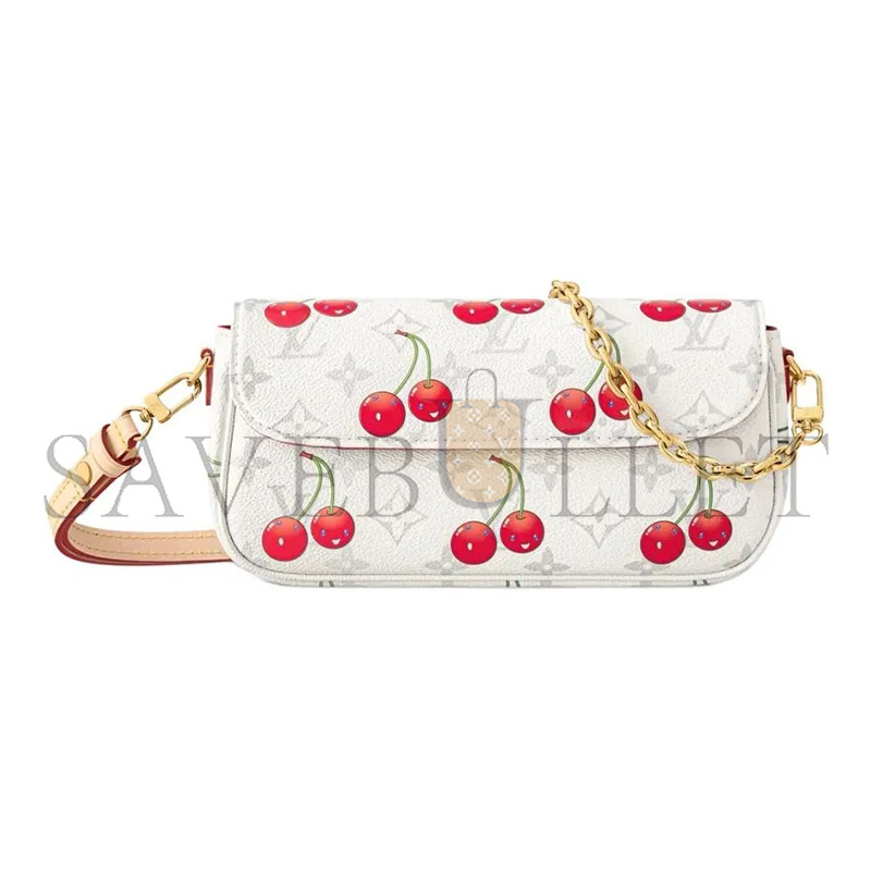 l0*is V*t0n murakami takashi cherry wallet on chain m14239 (23.5*12*4.3cm)